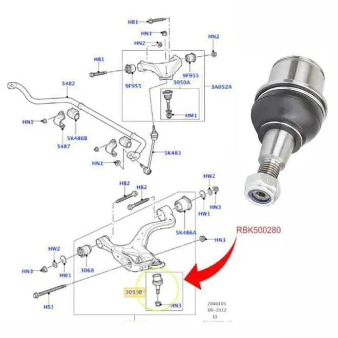 PIVO INFERIOR BANDEJA DIANTEIRA LAND ROVER DISCOVERY 3/4/RR SPORT 2.7/3.0 24V 2005 A 2016
