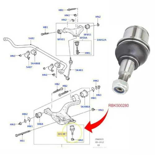 PIVO INFERIOR BANDEJA DIANTEIRA LAND ROVER DISCOVERY 3/4/RR SPORT 2.7/3.0 24V 2005 A 2016