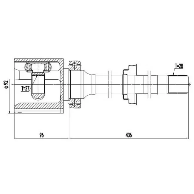 TULIPA C/ TRIZETA DIR LAND ROVER EVOQUE 2.0 16V SI4/2.2 16V SD4 2012 A 2017 LR048487/LR024
