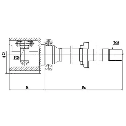 TULIPA C/ TRIZETA DIR LAND ROVER EVOQUE 2.0 16V SI4/2.2 16V SD4 2012 A 2017 LR048487/LR024