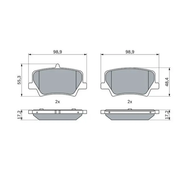 JG PASTILHA TRAS VOLVO XC40 1.5 16V/2.0 16V T4/T5 2018 A 2022 31471471/SKU2217
