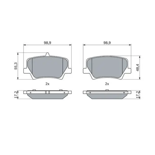 JG PASTILHA TRAS VOLVO XC40 1.5 16V/2.0 16V T4/T5 2018 A 2022 31471471/SKU2217