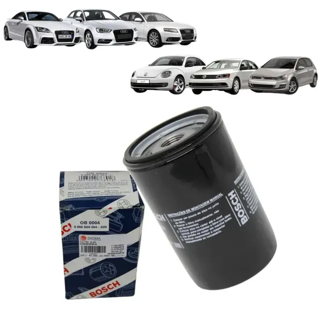 FILTRO OLEO AUDI/VW A3/A4/TT/BORA/GOLF/JETTA/PASSAT/NEWBEETLE 1.8 20V/ 2.0 8V 1999 A 2016