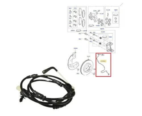 SENSOR DESGASTE PASTILHA DIANTEIRA LAND ROVER DISCOVERY 3 DISCOVERY 4 2.7 3.0 4.0 4.4 5.0 2004 A 2018