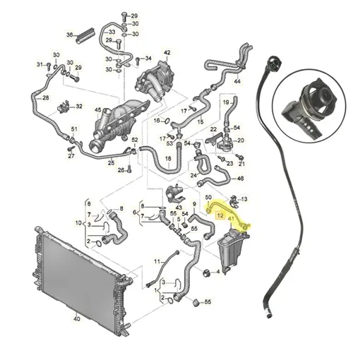 MANG RETORNO RESER AUDI 2.0 16V TFSI 2009 A2017 8K0121081CA/SKU3791