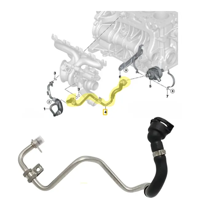TUBO SAÍDA ÁGUA TURBINA BOMBA ÁGUA ELÉTRICA BMW 120I 320I 330E 530E X3 X4 2.0 16V B48 2018 A 2024 11537643226