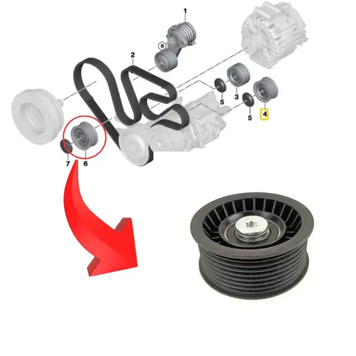 ROL GUIA CORREIA POLY V Ã˜ 79,5 MM BMW X6 35I 3.0 24V N54 2008 A 2011 11287627053/SKU3803