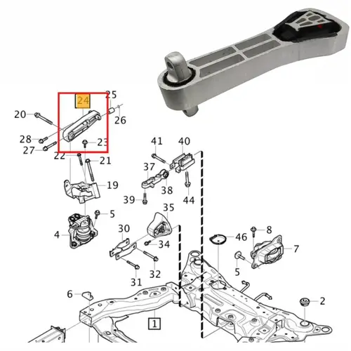 COXIM SUPERIOR DIREITO DO MOTOR VOLVO S60 S90 XC60 XC90 2014 A 2023