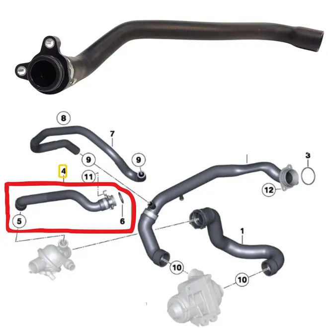 MANG BLOCO/VALVULA TERMOSTATICA BMW 3.0 24V N55/N54 2008 A 2017 11537580969/SKU3593