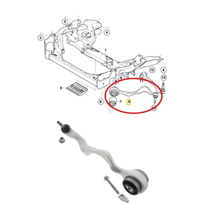 BRACO CURVO DIAN ESQ BMW E81/E89/E90 2.0 16V N20/N46/2.5/3.0 24V N52/N54 2005 A 2016 31124