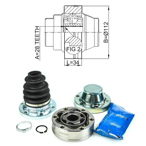 JUNTA DESLIZANTE CAMBIO 28D AUDI/VW Q7/AMAROK/TOUAREG 2.0 16V TDI/3.6 24V FSI/4.2 40V 2004