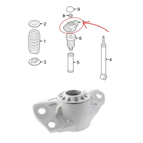 COXIM AMORTECEDOR TRAS AUDI/VW1.6 8V/2.0 8V/2.0 16V TFSI/2.5 20V FSI/TFSI/3.6 24V FSI 2005