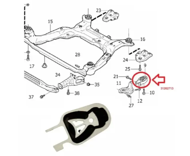 COXIM CÂMBIO TRASEIRO VOLVO S60 S80 V60 V70 XC60 2.0 16V TURBO T5 T6 2010 A 2017