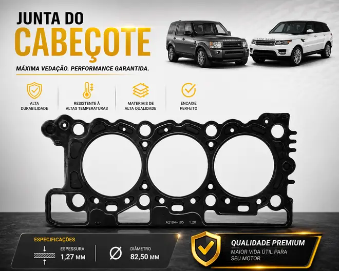JUNTA CABEÇOTE LAND ROVER DISCOVERY 3 4 RANGE ROVER 2.7 2005 A 2011
