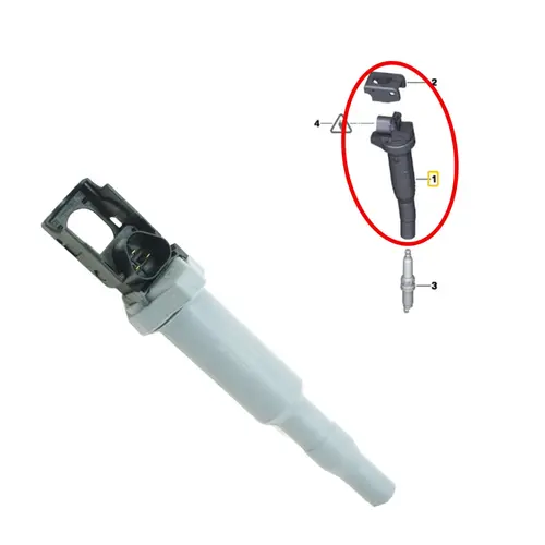 BOBINA IGNICAO BMW/MINI 1.6/2.0 16V/2.5/3.0 24V/6.0 18V 2005 A 2018 CINZA 12137550012/SKU3