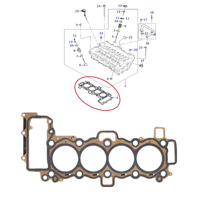 JUNTA CABECOTE LAND ROVER/JAGUAR 2.0 16V SI4 2018 A 2023 LR091486/SKU3335