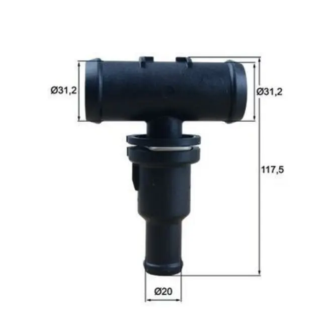 CONEXÃO FLANGE DE ÁGUA SUPERIOR DO RADIADOR VW JETTA E FUSCA 2.0 TSI 2011 A 2016