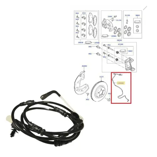 SENSOR PASTILHA DIANTEIRA LAND ROVER DISCOVERY 3/RANGE ROVER 3/RANGE ROVER SPORT 2005 A 20