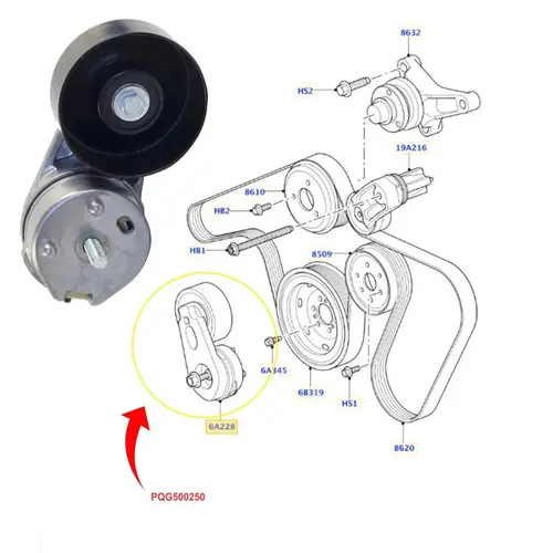 TENSOR ALT LAND ROVER DISCOVERY/RANGER ROVER 2.7 V6 24V TDV6 05 A 09 76X31 PQG500250/SKU18