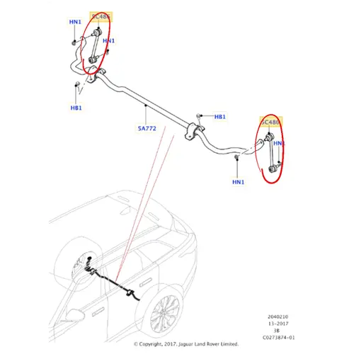 BIELETA TRAS LAND ROVER/JAGUAR VELAR/F-PACE/I-PACE 2.0/3.0/5.0 2017 A 2022 LR090549/SKU319