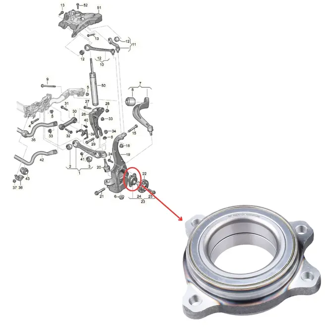ROL RODA DIAN/TRAS AUDI A4/A5/A6/A8/Q5/SQ5/Q7 2015 A 2023 4M0498625C/SKU3649