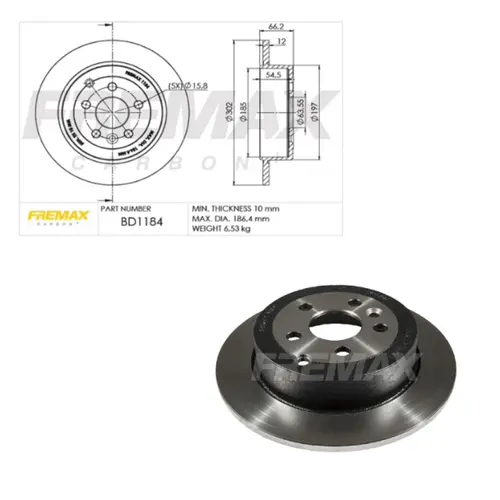DISCO FREIO TRAS LAND ROVER FREELANDER 2 2.2 16V 2010 A 2015 LR001018/SKU3301