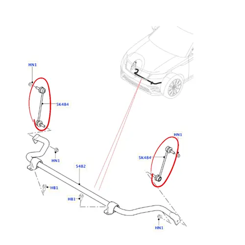 BIELETA DIAN LAND ROVER/JAGUAR VELAR/F-PACE/I-PACE 2.0/3.0/5.0 2017 A 2022 LR090522/SKU319