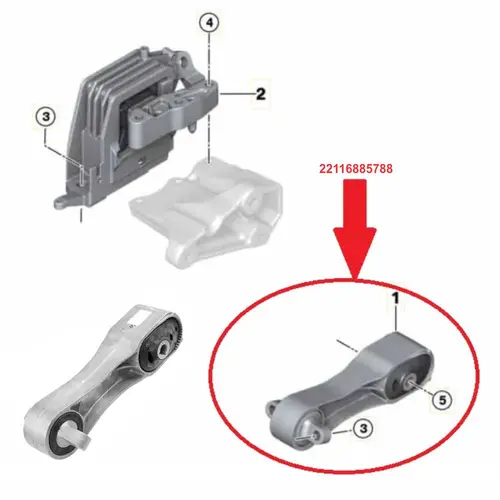 COXIM MOTOR ESQUERDO TORQUE RAQUETE BMW/MINI 220I/225I/X1/X2/COOPER S 2.0 16V TURBO B48 20