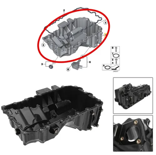 CARTER MOTOR BMW 2.0 16V N20 2012 A 2018 11137618512/SKU3259