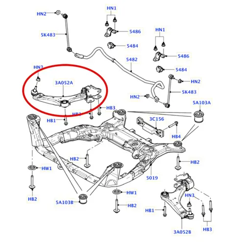 BANDEJA DIAN DIR C/ PIVO LAND ROVER FREELANDER 2 2.0 16V SI4/2.2 16V SD4/ 3.2 24V I6 2007