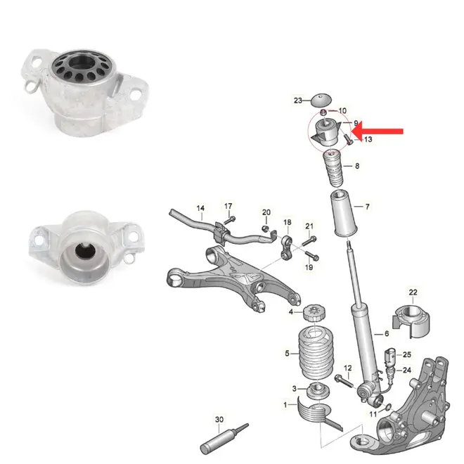 COXIM AMORT TRAS AUDI A4/A5/Q5/SQ5 2.0 16V/3.0 24V TFSI/3.2 24V FSI 2007 A 2017 8K0513353E