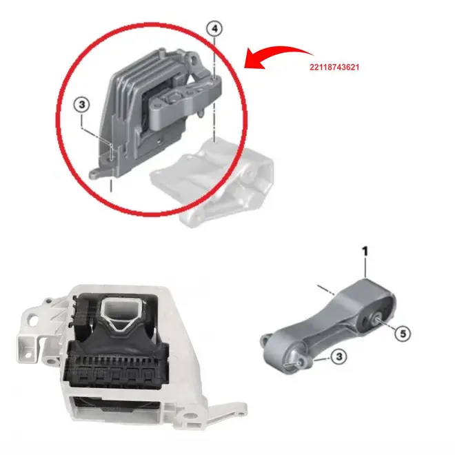 COXIM MOTOR DIREITO BMW/MINI 120I/220I/225I/320I/330I/420I/430I/530I/X1/X2/X3/X4 2.0 16V T