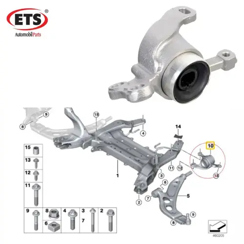 BUCHA BANDEJA DIAN DIR BMW/MINI 220I/225I/X1/X2/COOPER S 2.0 16V B48 2014 A 2019 311268743