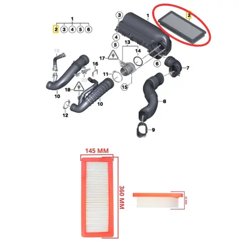 FILTRO AR  MINI COOPER S 1.6 16V TURBO 2007 A 2014 13717568728/SKU3047