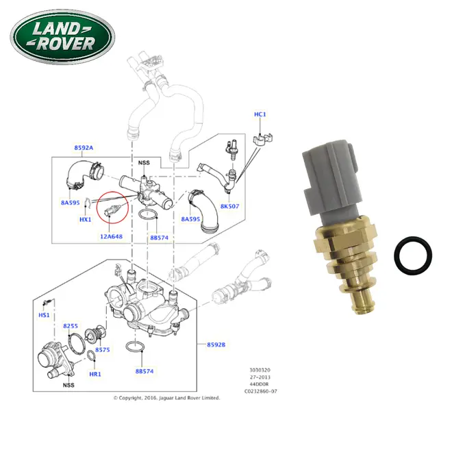 SENSOR TEMPERATURA AGUA VOLVO 1.6/1.8/2.0 16V 2004 A 2015 31216653/SKU3109