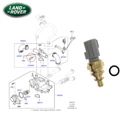 SENSOR TEMPERATURA AGUA VOLVO 1.6/1.8/2.0 16V 2004 A 2015 31216653/SKU3109