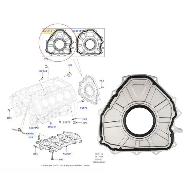 RET VIR TRAS LAND ROVER 5.0 32V V8 2009 A 2018 LR011219/SKU2927