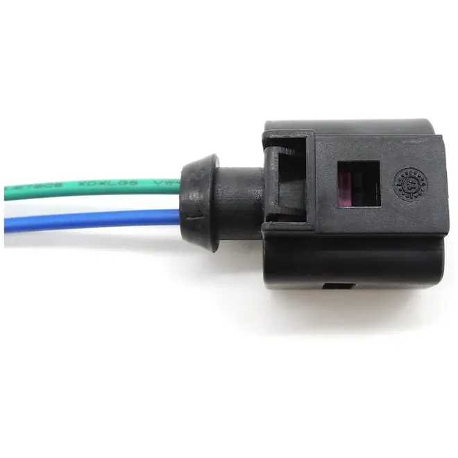 CONECTOR SENSOR TEMPERATURA EXTERNA 2 VIAS FÊMEA AUDI A1 A3 A4 A5 A6 A7 A8 Q3 Q5 Q7 TT R8 VW AMAROK BORA FUSCA GOLF JETTA PASSAT POLO TIGUAN TOUAREG UP GASOLINA FLEX DIESEL 1998 A 2020 1J0973702