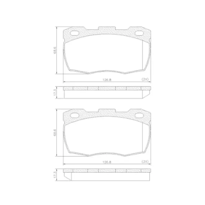 JG PASTILHA DIAN LAND ROVER DEFENDER 90/110 2.5 8V TDI 1995 A 2006 STC1275/SKU1499