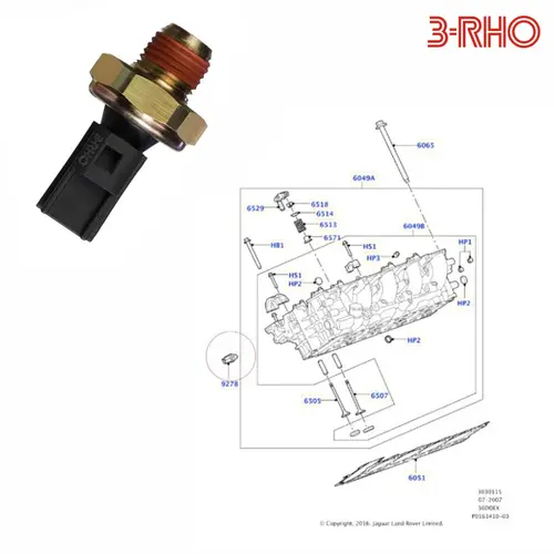 SENSOR PRESSAO OLEO LAND ROVER/JAGUAR/VOLVO 2.0 16V SI4/3.6 32V/4.4 32V TDV8 2011 A 2017 L
