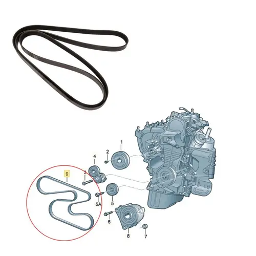 CORREIA POLY V ALT AUDI 1.4 16V TFSI 2011 A 2018 6Q0260849E/SKU2921