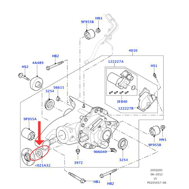RET DIF TRAS PINHAO LAND ROVER DISCOVERY 3/4 RANGE ROVER S Ã˜ 51,5X84,54X10X15 MM 2004 A 2