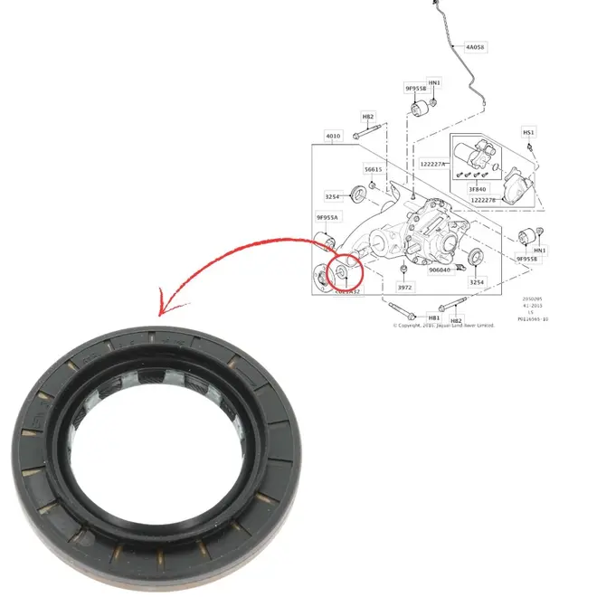 RETENTOR PINHÃO DIFERENCIAL TRASEIRO LAND ROVER DISCOVERY 3 4 RANGE ROVER SPORT VOGUE 2005 A 2016 TZB500100