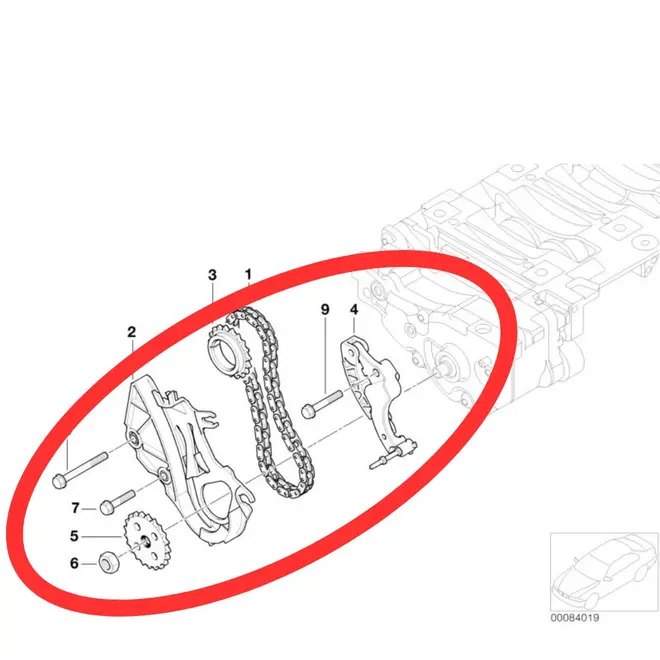 KIT CORRENTE BOMBA OLEO BMW 118I/120I/318I/320I/X1 2.0 16V N46 2008 A 2014 11417548800/SKU