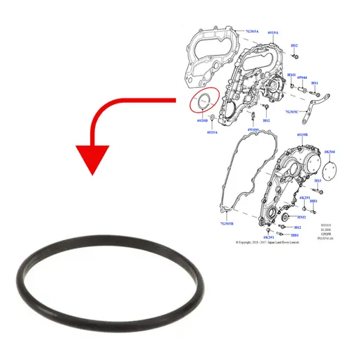 ANEL VEDACAO GRANDE TAMPA DISTRI INT LAND ROVER/VOLVO 3.0/3.2 24V 2007 A 2015  LR002819/SK
