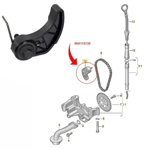 TENSOR CORRENTE BOMBA DE ÓLEO AUDI A3 A4 TT VW GOLF JETTA BORA NEW BEETLE POLO PASSAT 1.6 8V 2.0 8V 1.8 20V 1996 A 2016