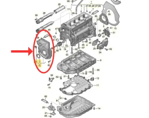TAMPA DISTRIBUIÇÃO AUDI A3 A4 A5 TT Q3 Q5 VW PASSAT TIGUAN 2.0 16V 2008 A 2015