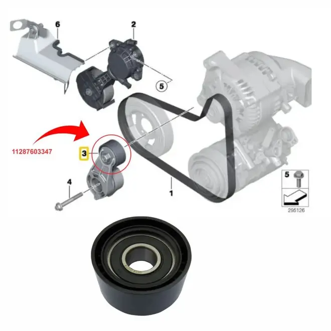 ROL GUIA COR ALT BMW 1.6 16V TURBO 12/... 11287603347/SKU863