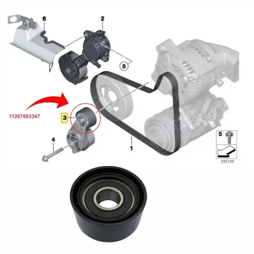 ROL GUIA COR ALT BMW 1.6 16V TURBO 12/... 11287603347/SKU863
