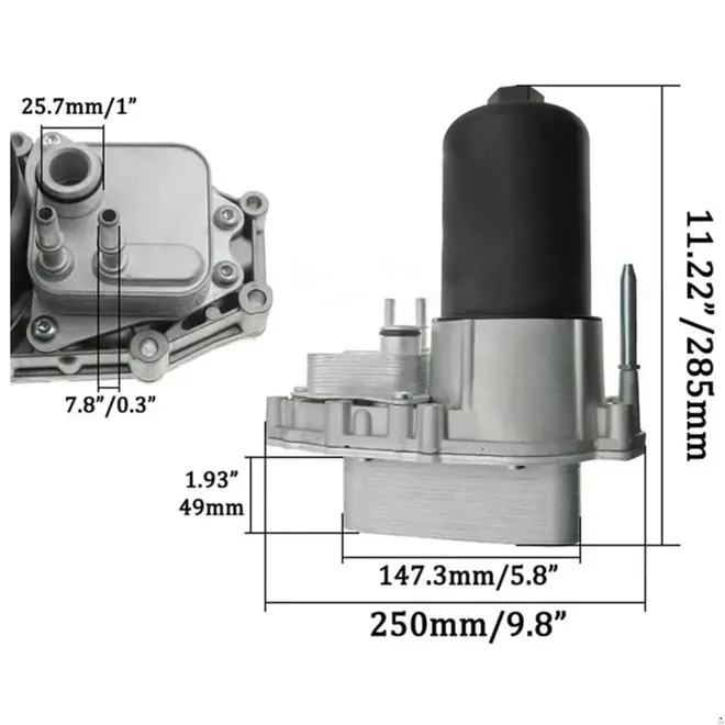 SUPORTE FILTRO ÓLEO C/ RADIADOR LAND ROVER DISCOVERY 2.7 TDV6 2005 A 2011 LR009570